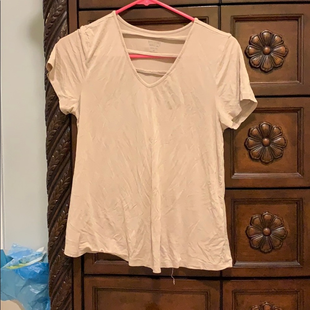 Cute Open Neck With Strings Tee